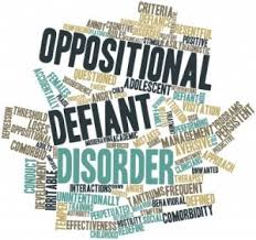 Oppositional Defiant Disorder word cloud