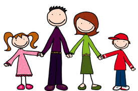 Cartoon family holding hands workshop