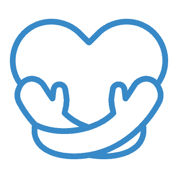 heart icon hugging itself