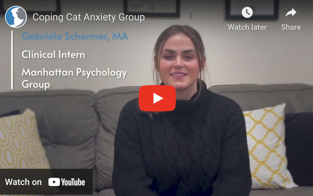 The “Coping Cat” Anxiety Program youtube video thumbnail.