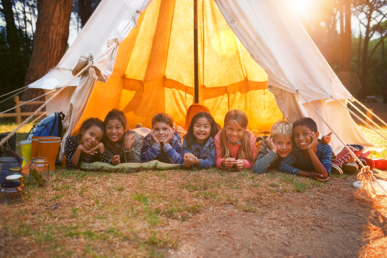 kids at camp.